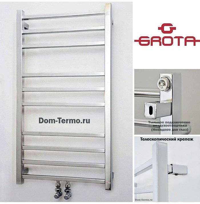 Центральное подключение ZX GROTA Estro с использованием угловых вентилей ICMA цвет хром
