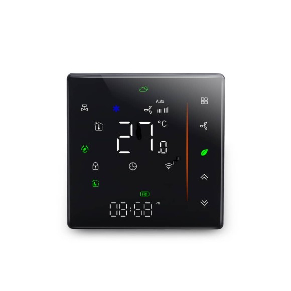 Термостат BAC-006EMWE-FAN (Черный) для вентиляторов 24V (0..10V)