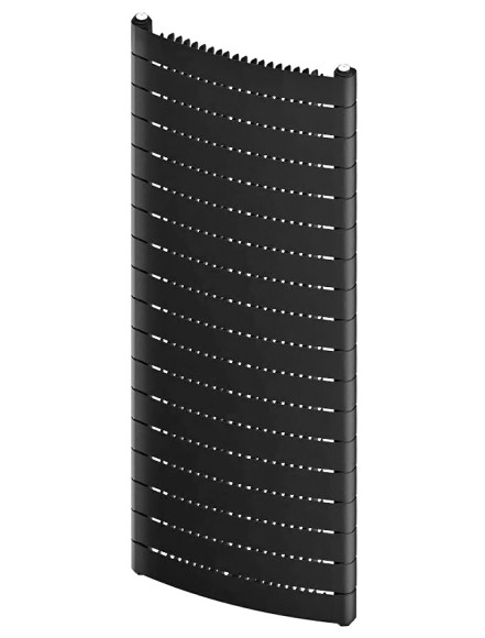 Вертикальный биметаллический дизайн радиатор RIFAR Convex 500 18 сек. нижнее подключение (антрацит)