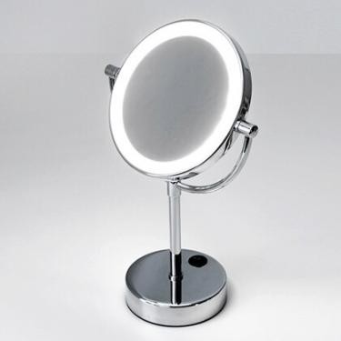 Wasserkraft K-1005 Зеркало с LED-подсветкой двухстороннее, 3-х кратным увеличением (хром)