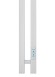 Белый электрический полотенцесушитель Primoclima Sol Q E White 90 мм 2 сек с крючками (выбор размера)