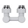 Узел нижнего подключения Royal Thermo Design 1/2"-3/4" Белый (угловой)*