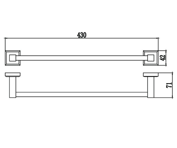Держатель для полотенец прямой 40 см Savol S-409524 (выбор цвета)