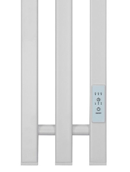 Белый электрический полотенцесушитель Primoclima Sol Q E White 150 мм 3 сек с крючками (выбор размера)