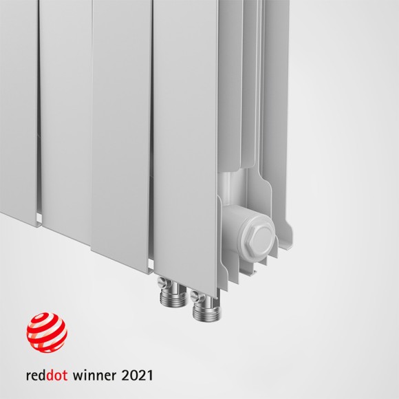 Биметаллический радиатор Royal Thermo PianoForte 200 20 сек. VR80 нижнее 80 мм подключение (Bianco Traffico)