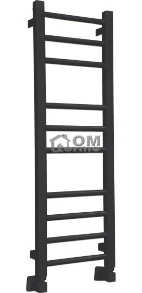 Grota EcoClassic (черный матовый RAL 9005) водяные полотенцесушители из нержавеющей стали (выбор размера)