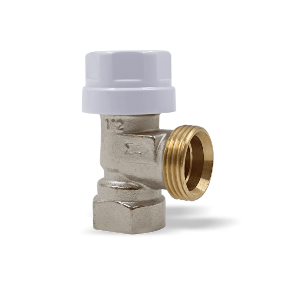 Вентиль угловой Primoclima Armature термостатический ВР-НР 1/2"х3/4" без хвостовика (никель)