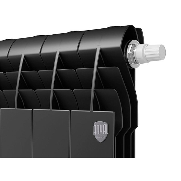 Биметаллический радиатор Радиатор Royal Thermo BiLiner 350 10 сек. VR80 нижнее 80 мм подключение (Noir Sable)
