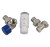 Комплект трехосевой правый, никель SCHLOSSER DN15 GZ1/2 X GW1/2 с головкой Мини M30x1,5