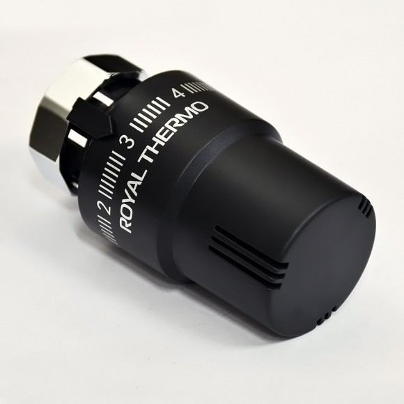 Комплект прямой ROYAL THERMO с термоголовкой жидкостной М30х1,5 (Черный)
