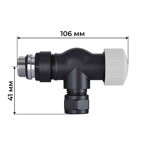 Набор термостатический осевой Royal Thermo Design Pro 15мм М30х1,5 (Черный)* Набор термостатический осевой Royal Thermo Design Pro 15мм М30х1,5 (Черный)*