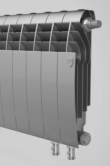 Биметаллический радиатор Радиатор Royal Thermo BiLiner 350 6 сек. VR80 нижнее 80 мм подключение (Silver Satin)