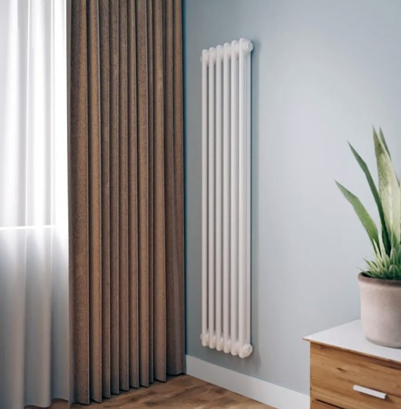 Стальной трубчатый радиатор KZTO RADIATOR Bataria 2-1750 6 сек (БП, белый)