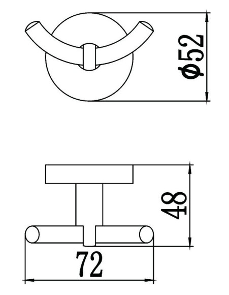Крючок двойной Savol S-008754 (выбор цвета) Крючок двойной Savol S-008754 (выбор цвета)