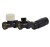 Комплект проходной Черный SCHLOSSER DN15 GZ1/2 x GW1/2 с головкой Мини M30x1,5 (арт.602200057)*