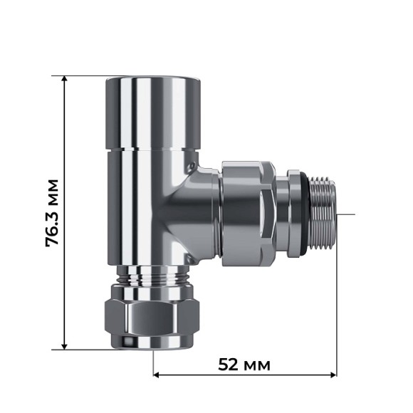 Набор термостатический осевой Royal Thermo Design Pro 15мм М30х1,5 (Хром)* Набор термостатический осевой Royal Thermo Design Pro 15мм М30х1,5 (Хром)*