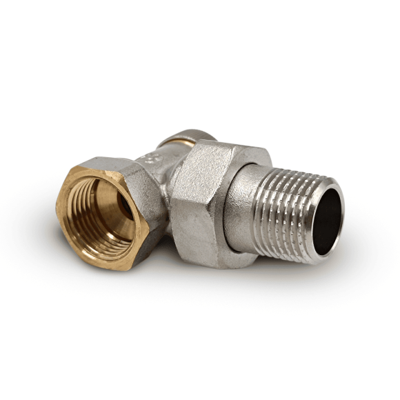 Запорный клапан Primoclima Armature угловой 1/2" (никель)