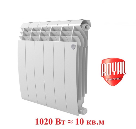 Биметаллический радиатор Радиатор Royal Thermo BiLiner 500 6 сек. боковое подключение (Bianco Traffico)* Биметаллический радиатор Радиатор Royal Thermo BiLiner 500 6 сек. боковое подключение (Bianco Traffico)*