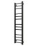 Grota EcoClassic 300х1200 (черный матовый) узкий водяной полотенцесушитель из нержавеющей стали