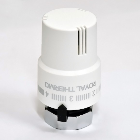 Комплект прямой ROYAL THERMO с термоголовкой жидкостной М30х1,5 (Никель / белый)