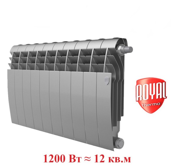 Биметаллический радиатор Радиатор Royal Thermo BiLiner 350 10 сек. VR80 нижнее 80 мм подключение (Silver Satin)
