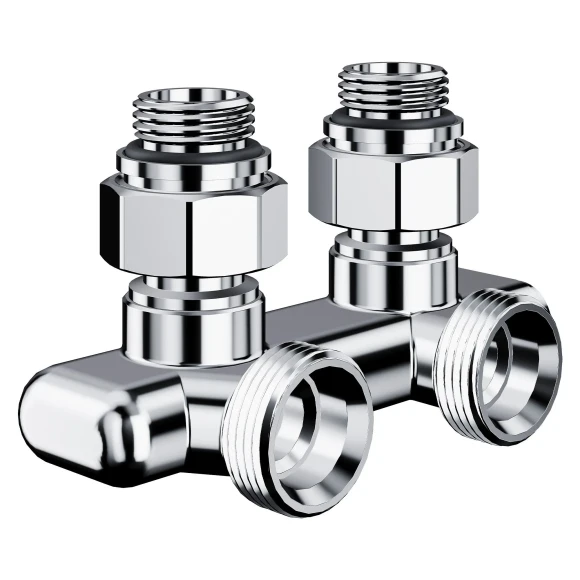 Узел нижнего подключения перекрестный Royal Thermo Design угловой 1/2"х3/4" EK (хром)