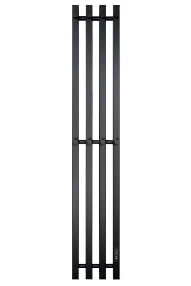 Черный электрический полотенцесушитель Primoclima Sol Q E Black 210 мм 4 сек с крючками (выбор размера)