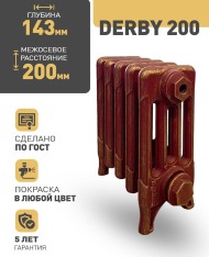 Чугунный ретро радиатор Радимакс Derby 200 1 секция (выбор цвета) Чугунный ретро радиатор Радимакс Derby 200 1 секция (выбор цвета)