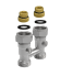 Узел нижнего подключения радиатора Royal Thermo 1/2"-3/4" Никель (прямой)