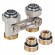 Узел нижнего подключения радиатора Royal Thermo 1/2"-3/4" Никель (прямой)