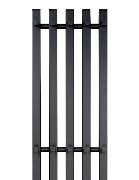 Черный электрический полотенцесушитель Primoclima Sol Q E Black 270 мм 5 сек с крючками (выбор размера)