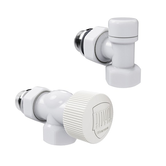 Набор термостатический осевой Royal Thermo Design 1/2" М30х1,5 (Белый)*