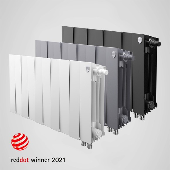 Биметаллический радиатор Royal Thermo PianoForte 300 16 сек. VR80 нижнее 80 мм подключение (Bianco Traffico)