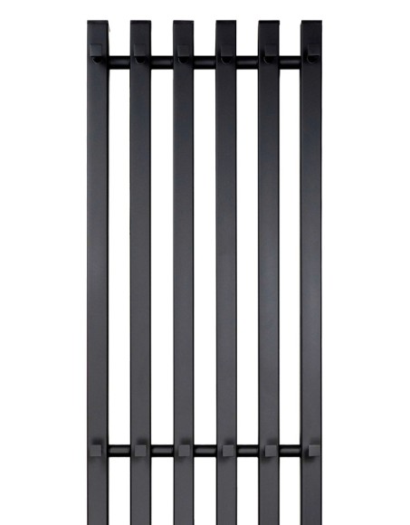 Черный электрический полотенцесушитель Primoclima Sol Q E Black 330 х 1200 мм 6 сек с крючками