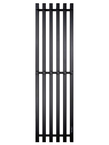 Черный электрический полотенцесушитель Primoclima Sol Q E Black 330 х 1200 мм 6 сек с крючками