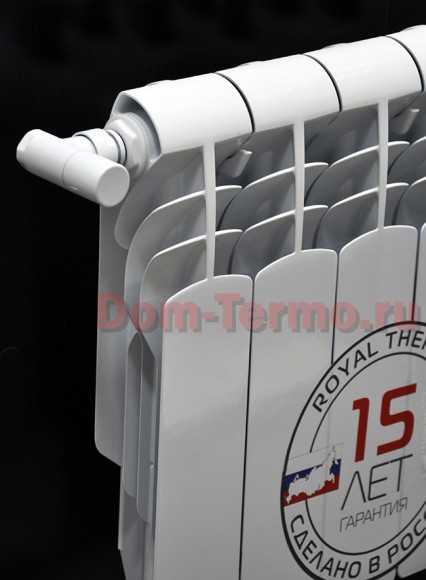 Биметаллический радиатор Радиатор Royal Thermo Revolution Bimetall 350 10 сек. боковое подключение (Белый)