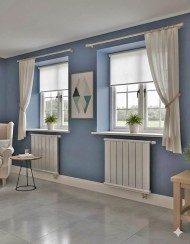 Алюминиевый Дизайн радиатор SILVER S 750 молочный (выбор подключения) Алюминиевый Дизайн радиатор SILVER S 750 молочный (выбор подключения)