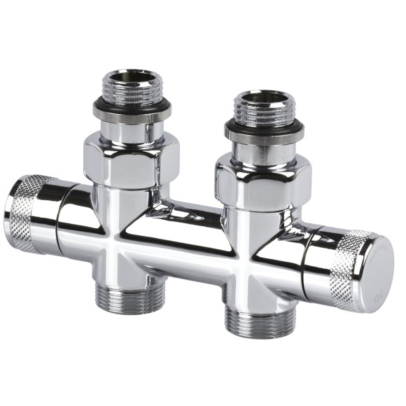 (0692) Узел прямой SR Rubinetterie Tondera 50 мм запорный 1/2"х3/4" Е (хром)