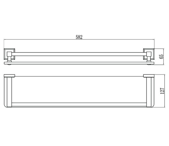 Полка прямая (стеклянная) 60 см Savol S-609591 (выбор цвета)