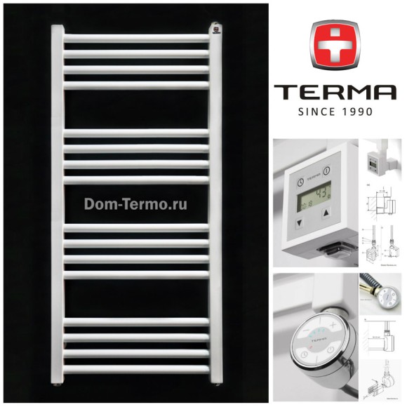TERMA FIONA ONE (цвет по каталогу RAL) электрические полотенцесушители с встроенным терморегулятором