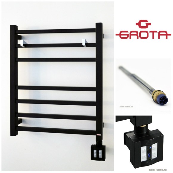 Grota Estro (черный матовый RAL 9005) электрические полотенцесушители из нержавеющей стали (выбор размера) Grota Estro (черный матовый RAL 9005) электрические полотенцесушители из нержавеющей стали (выбор размера)