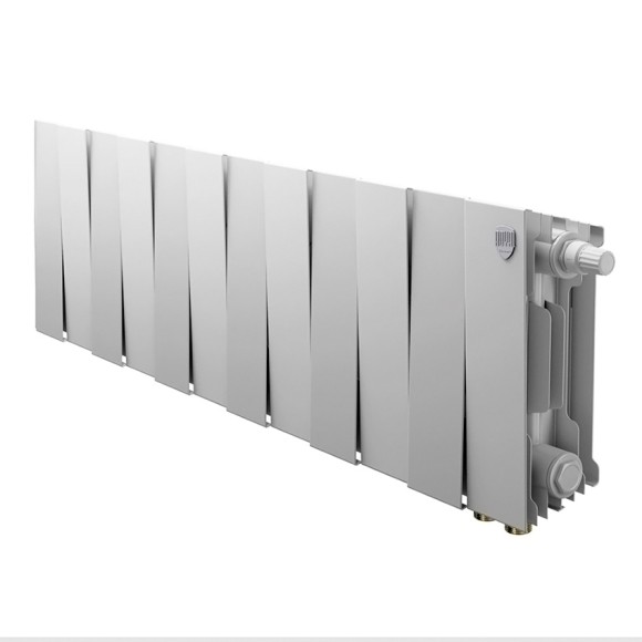 Биметаллический радиатор Royal Thermo PianoForte 200 12 сек. VR80 нижнее 80 мм подключение (Bianco Traffico)