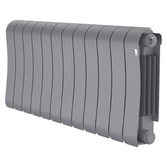 Биметаллический радиатор Royal Thermo Infinity 300 12 сек. боковое подключение (Silver Satin)