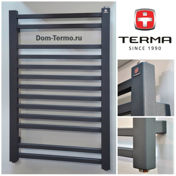 TERMA BONE, metallic grey, дизайнерские полотенцесушители стиль хай-тек, цвет темно серый металлик, фото в шоу-руме Дом-Термо TERMA BONE, metallic grey, дизайнерские полотенцесушители стиль хай-тек, цвет темно серый металлик, фото в шоу-руме Дом-Термо