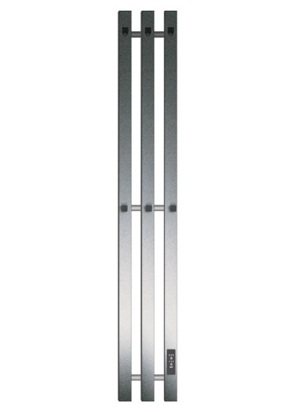 Графитовый электрический полотенцесушитель Primoclima Sol Q E Graphite 150 мм 3 сек с крючками (выбор размера)