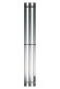 Графитовый электрический полотенцесушитель Primoclima Sol Q E Graphite 150 мм 3 сек с крючками (выбор размера)