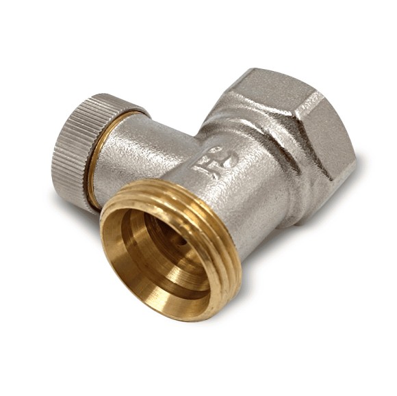 Запорный клапан Primoclima Armature прямой 1/2х3/4"НР Евроконус (никель) без хвостовика