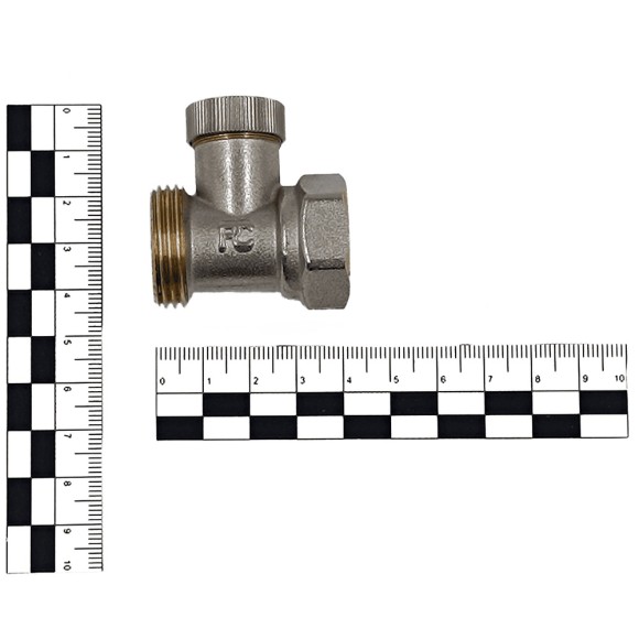 Запорный клапан Primoclima Armature прямой 1/2х3/4"НР Евроконус (никель) без хвостовика