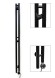 Приоритет PRIOFORM Mini-2 85x1200 без ТЭНа электрический полотенцесушитель (черный матовый RAL 9005)