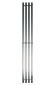 Графитовый электрический полотенцесушитель Primoclima Sol Q E Graphite 210 мм 4 сек с крючками (выбор размера)